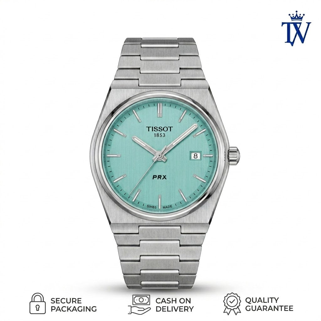 Tissot PRX Integrated Stainless Steel Bracelet Brushed Finish Texture Close-up