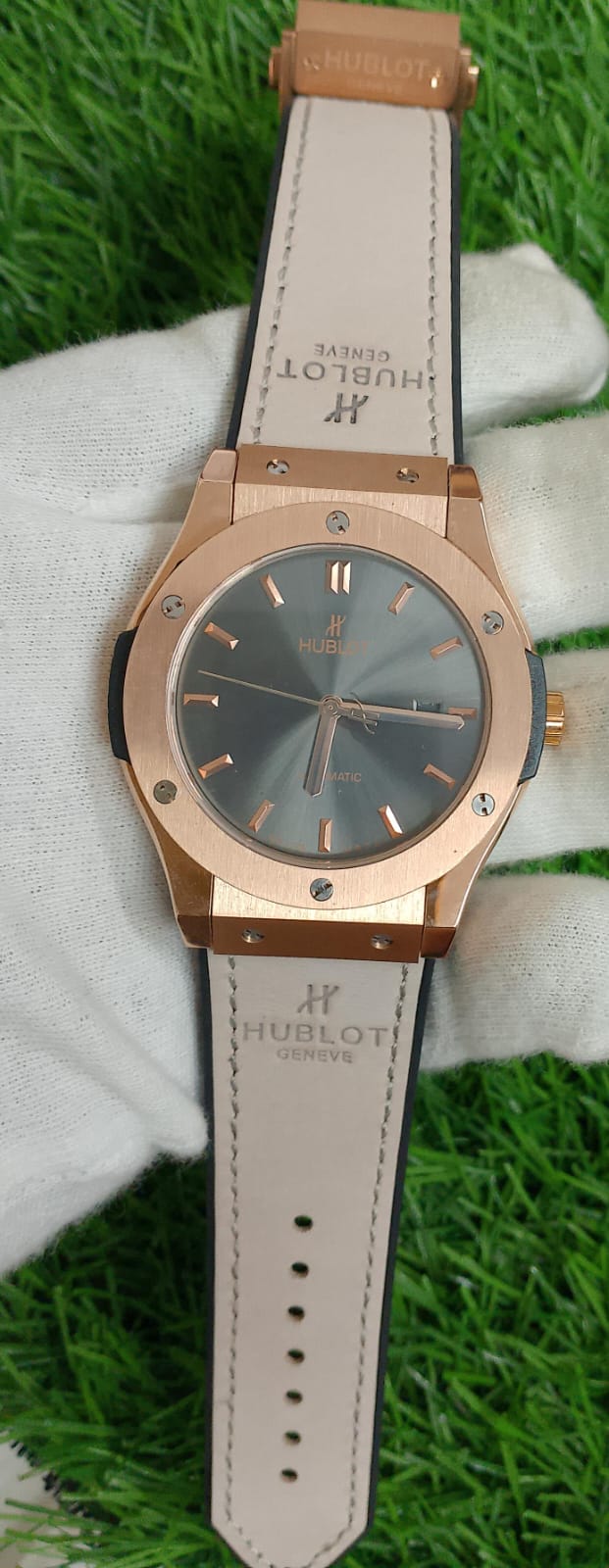 HUBLOT LEATHER BELT AUTO