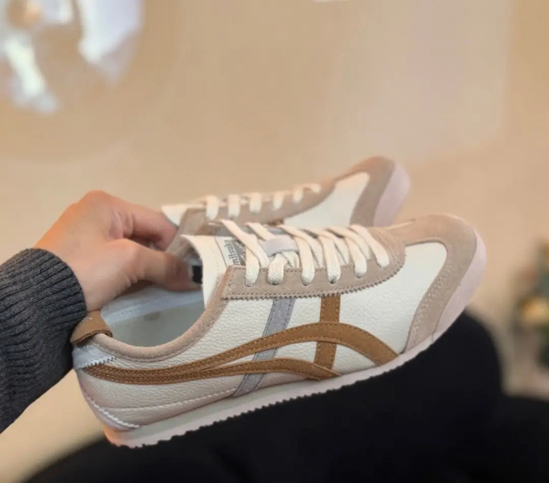 Onitsuka Tiger Mexico 66 Cream Khaki Carbon 7A Premium Sneakers India D-2055