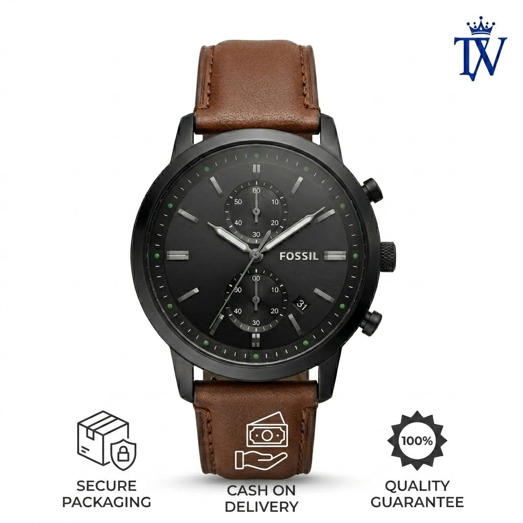Fossil Townsman FS5437 Chronograph Watch Brown Leather Strap | Premium Master Copy