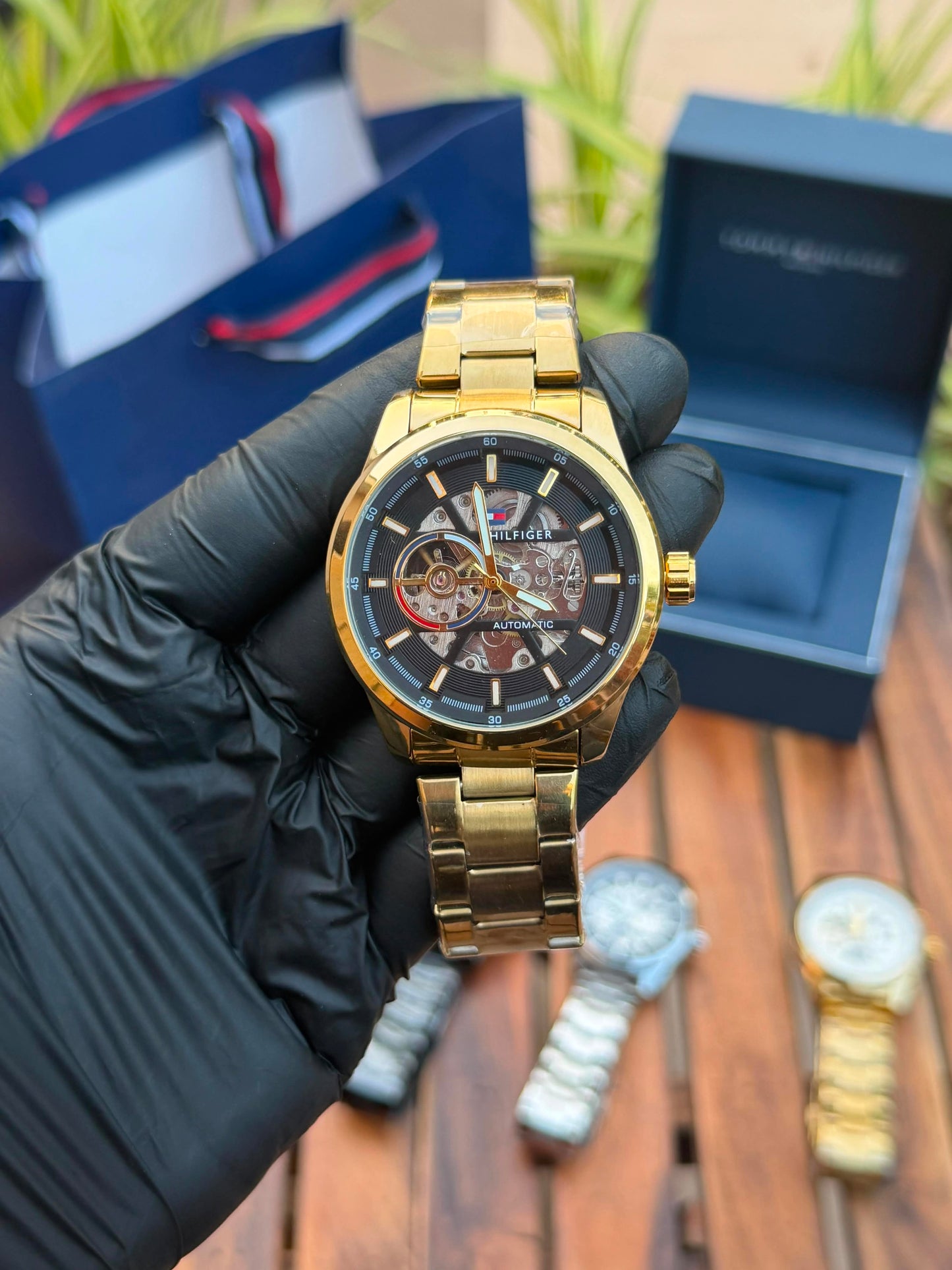 Tommy Hilfiger Henry Skeleton Automatic Watch (Open Back) – Premium Master Copy
