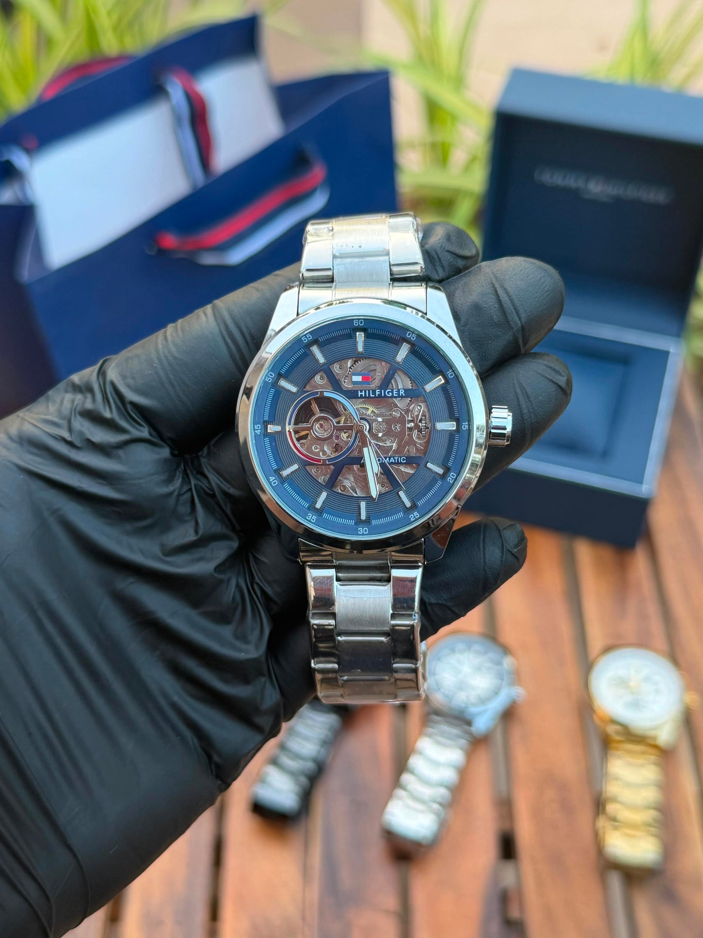 Tommy Hilfiger Henry Skeleton Automatic Watch (Open Back) – Premium Master Copy