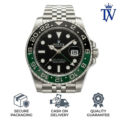 Rolex Green and Black Cerachrom Ceramic Rotatable Bezel Detail
