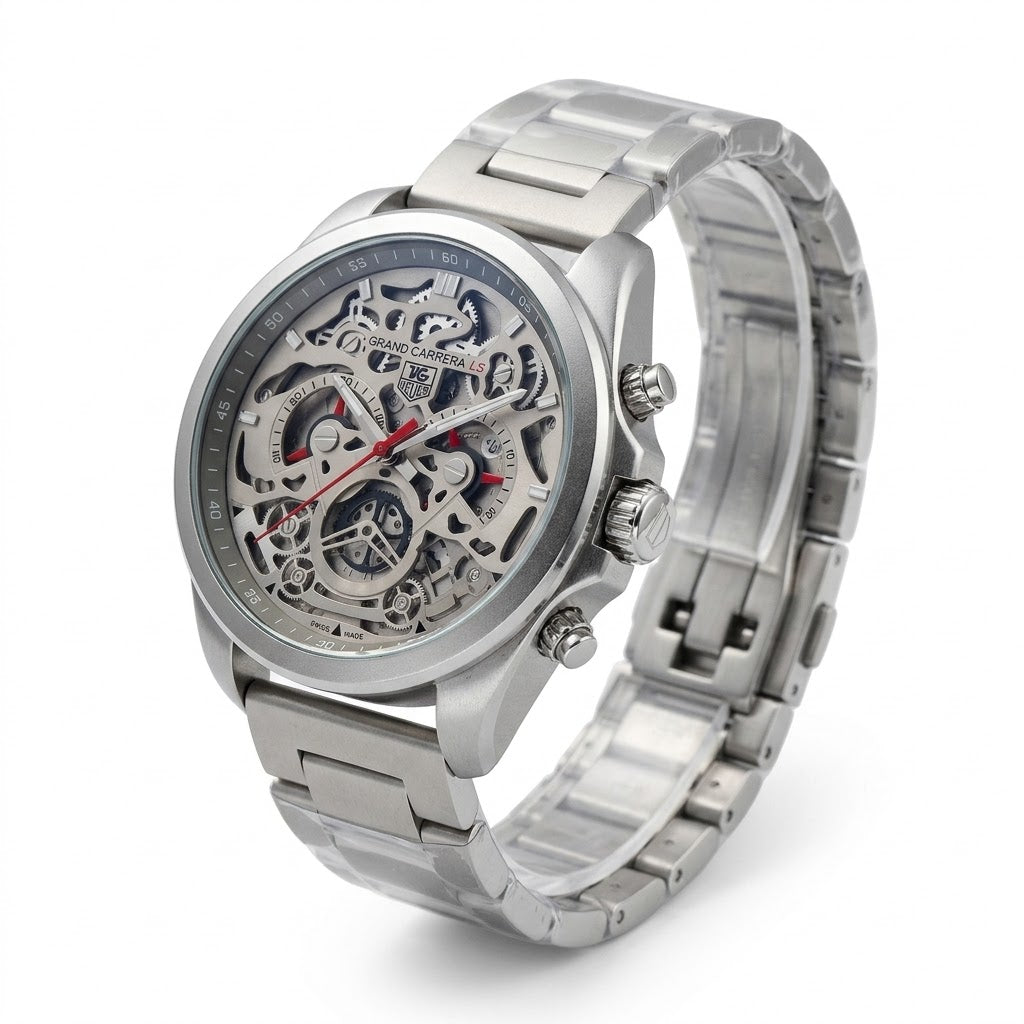 TAG Heuer Grand Carrera Polished Bezel with Tachymeter Scale Close-up
