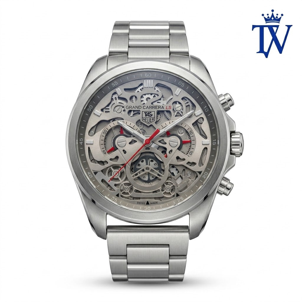 TAG Heuer CR7 Black Dial with Rotating RS Dashboard System Detail