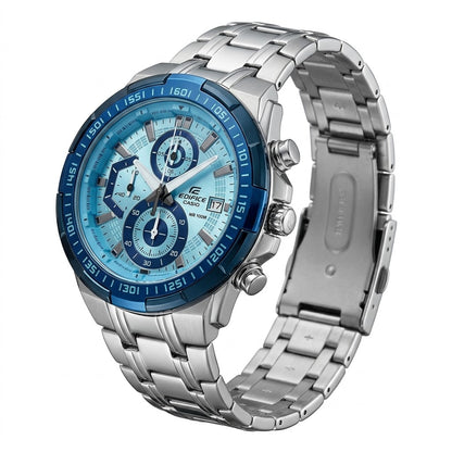 Casio Edifice EFR-539DE Stainless Steel Bracelet and Solid Link Texture Detail