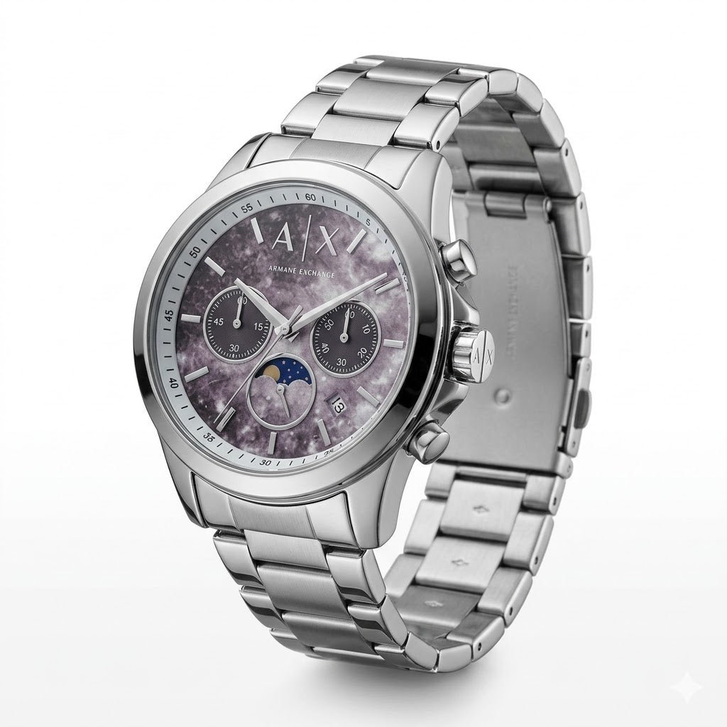 AX1736 Gray Moon-Inspired Dial Texture and Depth Detail Close-up