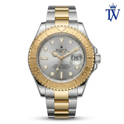 Rolex Yacht-Master 18k Yellow Gold Bidirectional Rotatable Bezel Detail