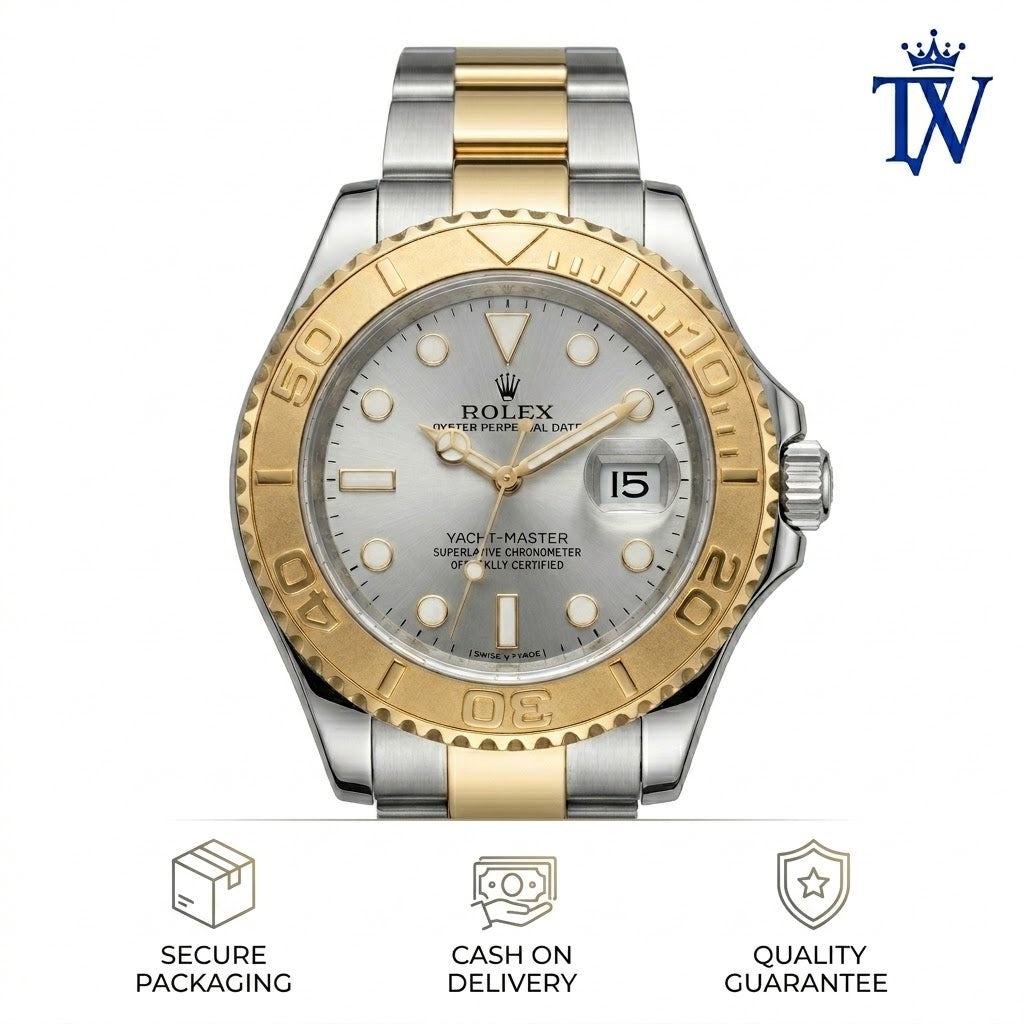 Rolex Yacht-Master 40mm Two-Tone Steel and Yellow Gold Watch Front View