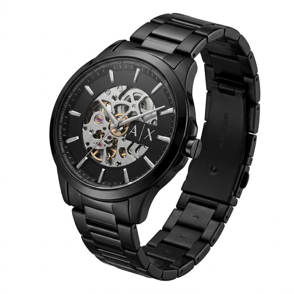 AX2458 Open Heart Dial showcasing Internal Mechanical Movement Detail