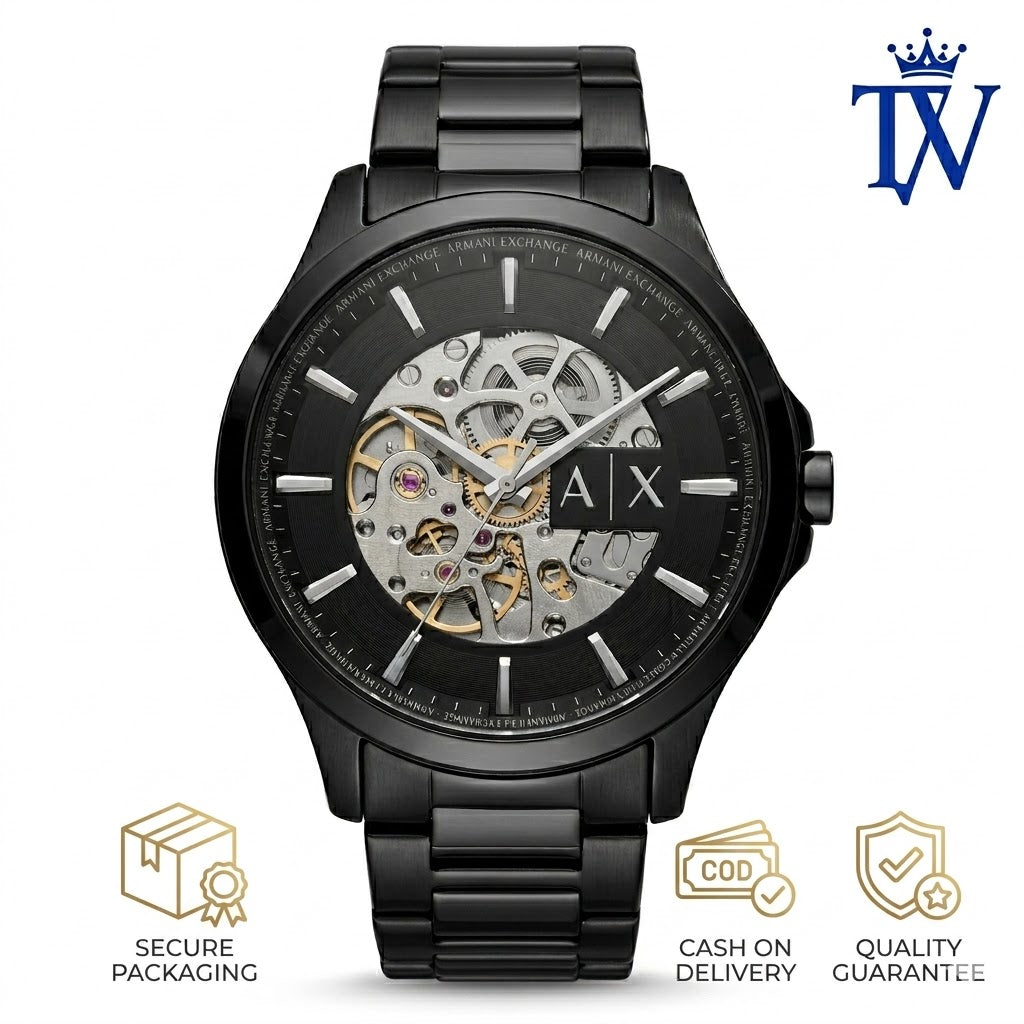 Armani Exchange Gunmetal Stainless Steel Bracelet Texture and Finish Detail