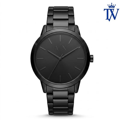 Armani Exchange Cayde AX2701 All Black Stainless Steel Watch Front View