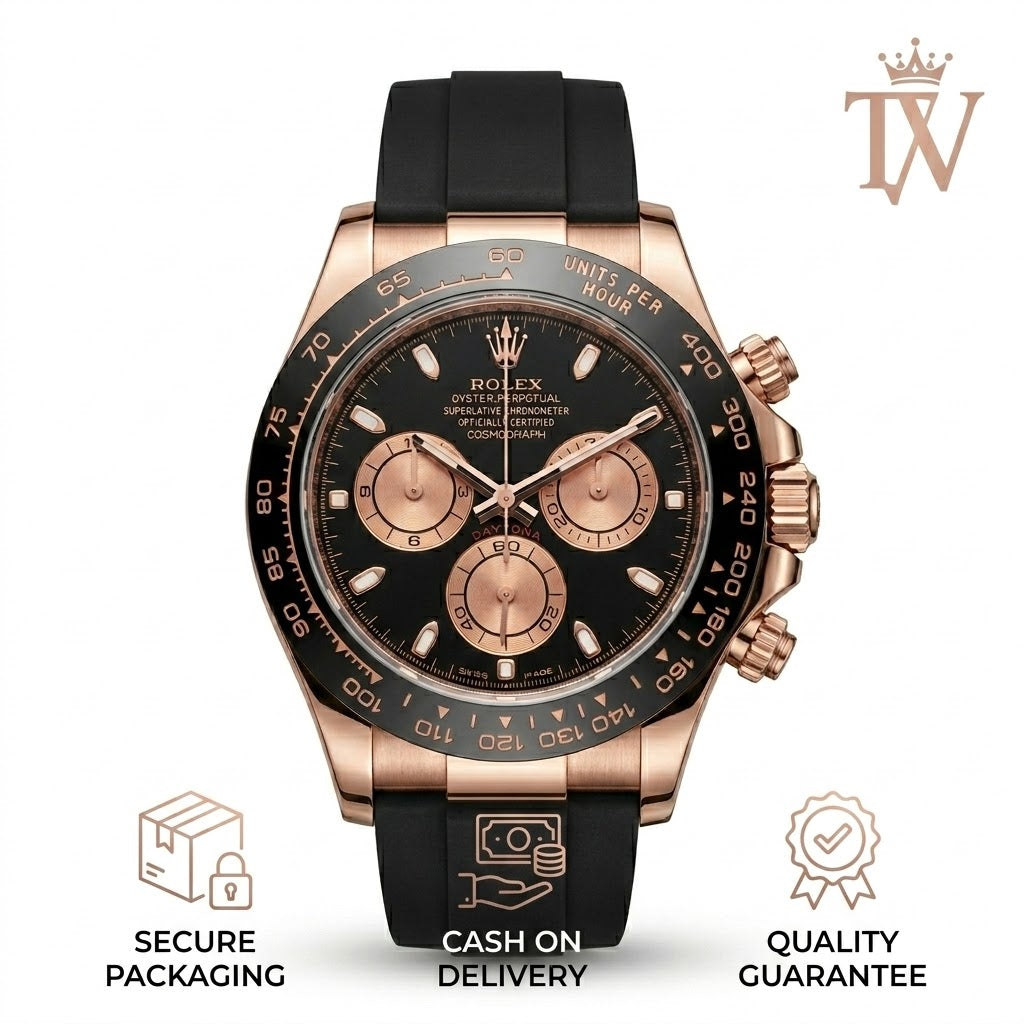 Rolex Cosmograph Daytona 116515LN Everose Gold Case Front View
