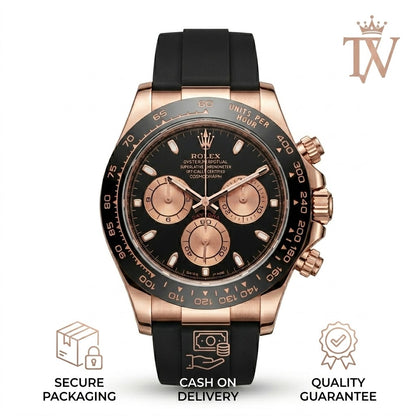 Rolex Cosmograph Daytona 116515LN Everose Gold Case Front View