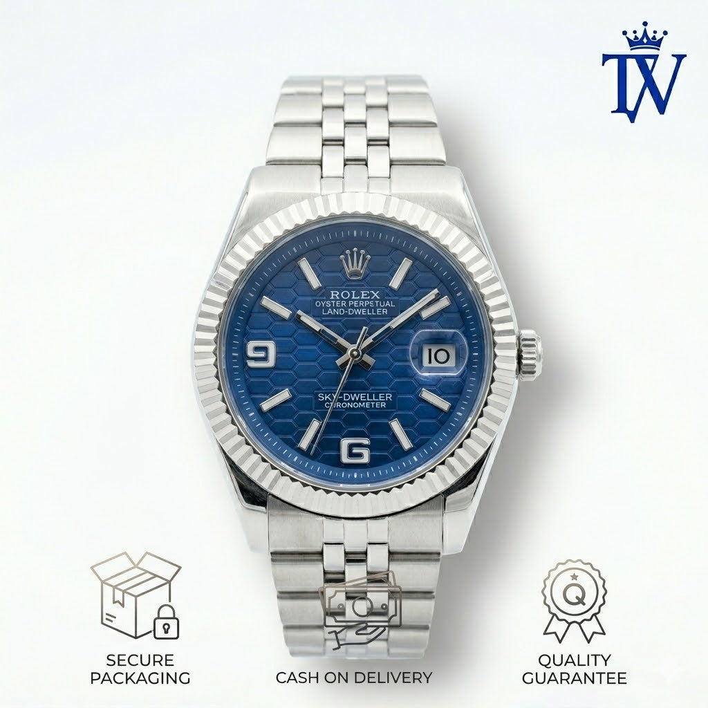 Rolex Land-Dweller Stainless Steel Oyster Bracelet and Link Finish Detail