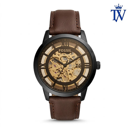 Fossil Townsman Automatic Dark Brown Leather Watch