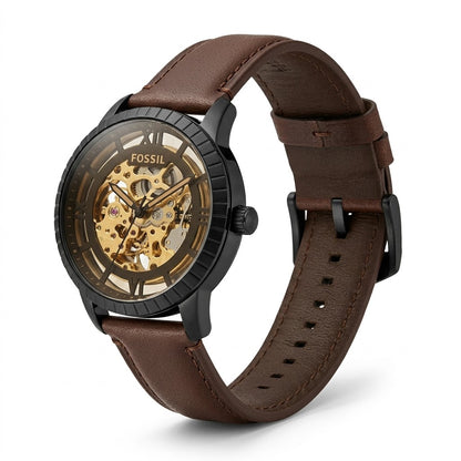 Fossil Townsman Automatic Dark Brown Leather Watch