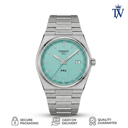 Tissot PRX Integrated Stainless Steel Bracelet Brushed Finish Texture Close-up