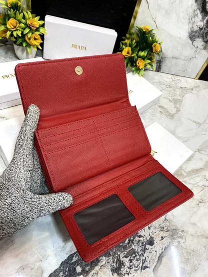 PRAD_A 3 Fold double compartment Clutch wallet 628