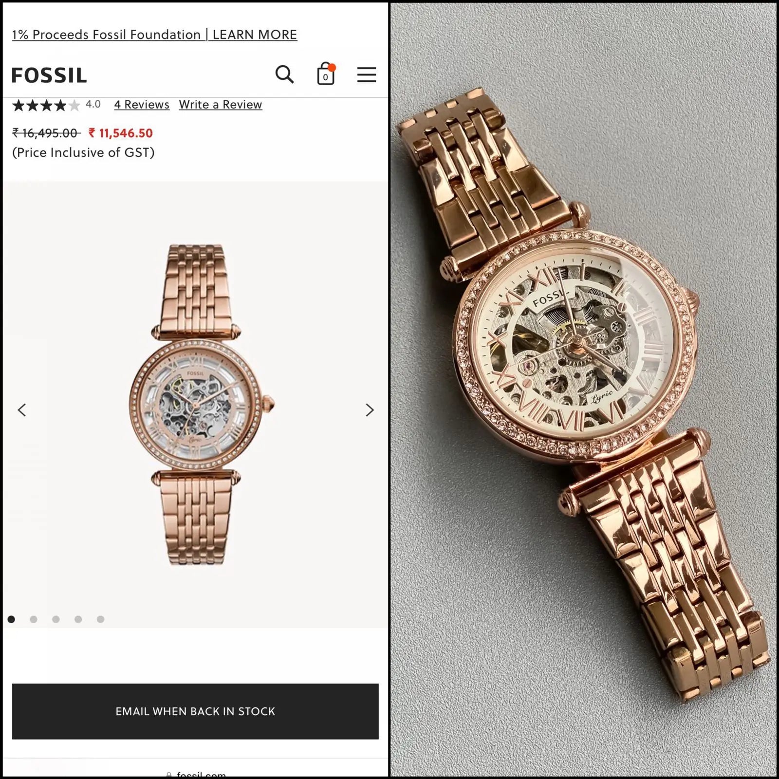 FOSSIL LEDIES AUTO