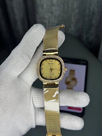 Gues s Tapestry All Gold Premium Analog Watch