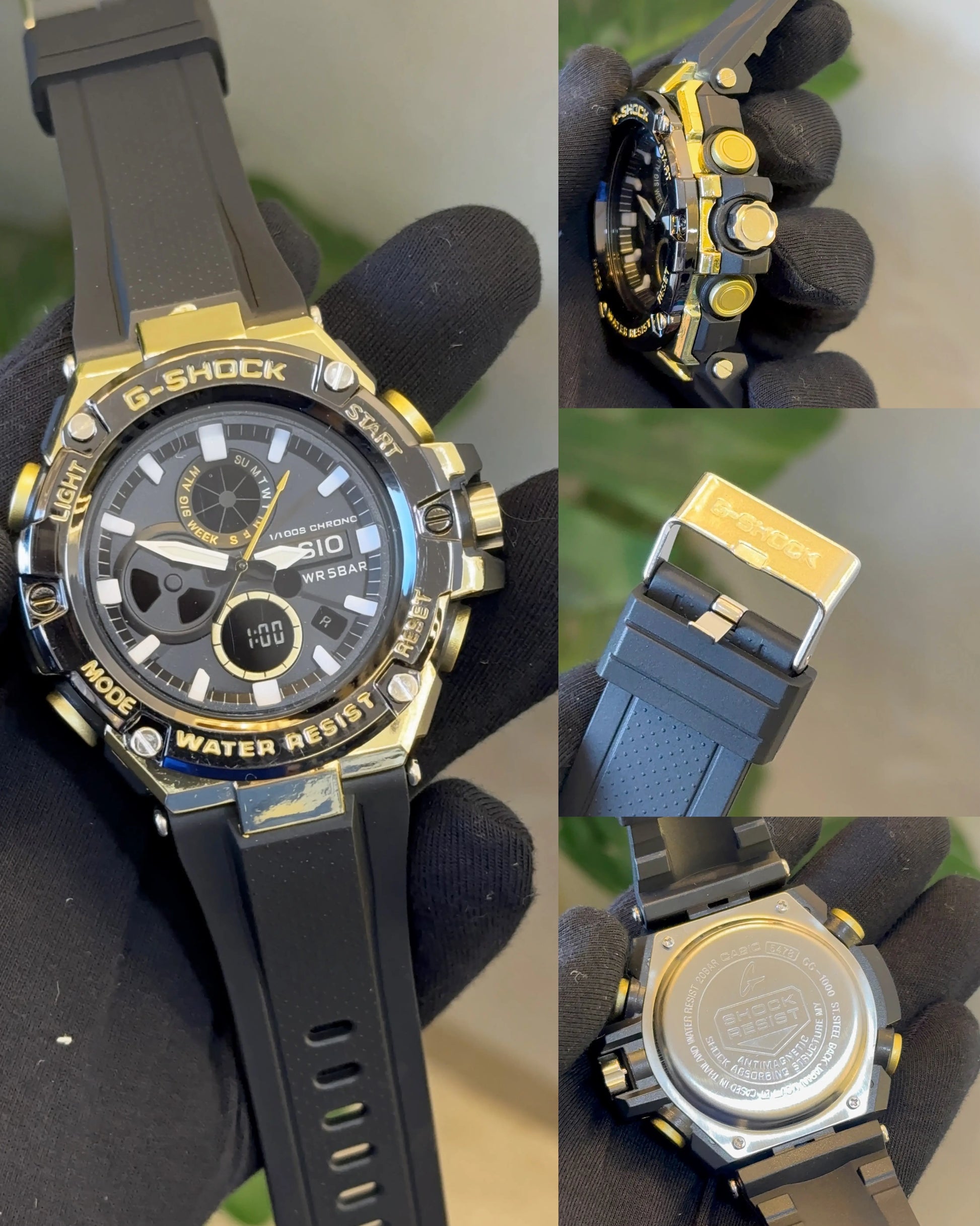 G shock B100 black gold