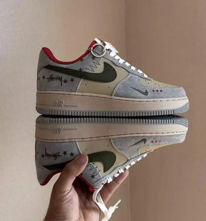 Nike Air Force 1 Low STUSSY X GREY RED