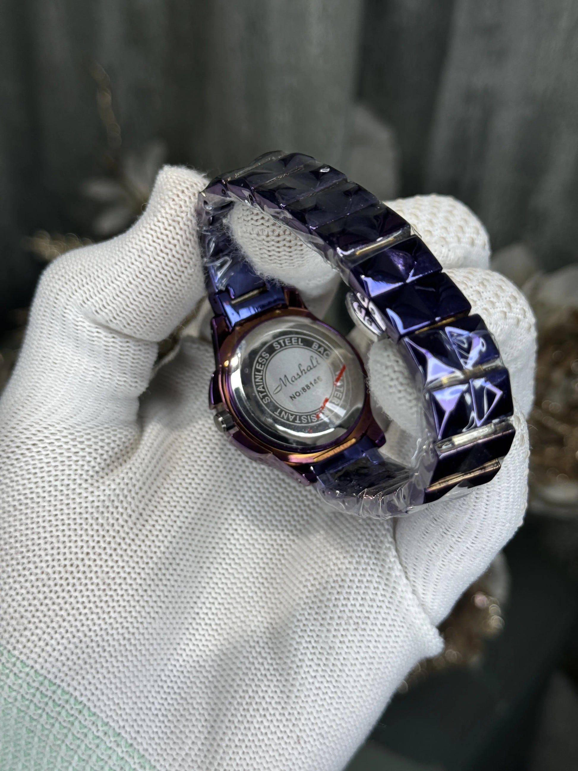 Mashali Purple Rotating Floral Premium Watch
