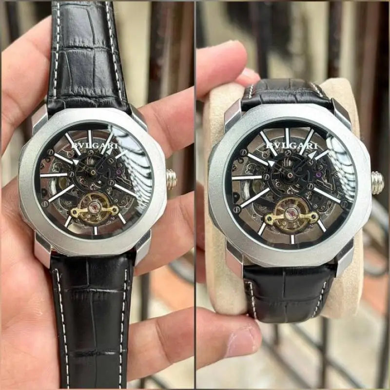 BVLGARI  LEATHER BELT AUTO
