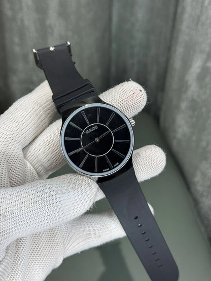 Rado Silver Black Premium Quartz Watch
