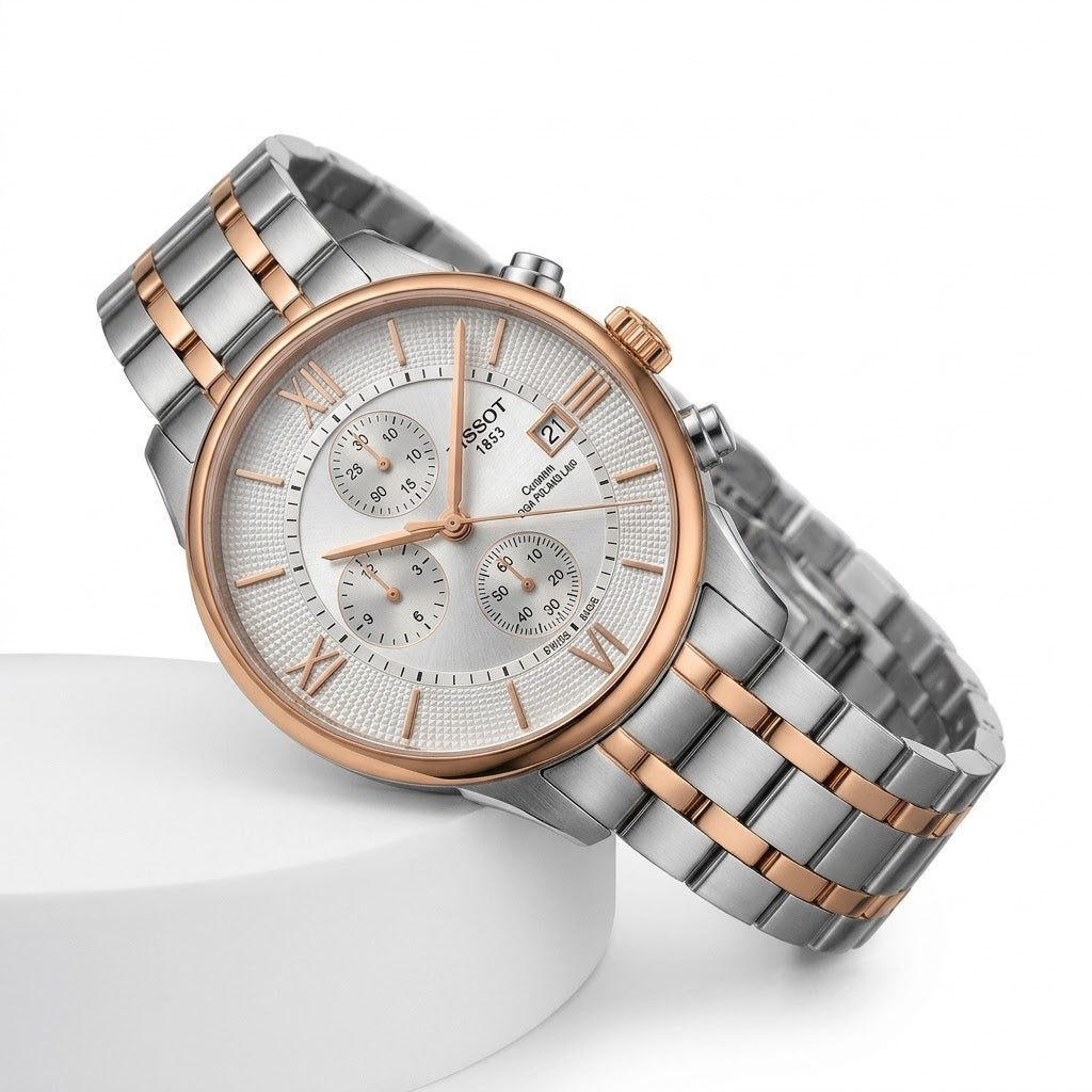 Tissot Chemin Des Tourelles Chronograph Two-Tone Watch | Premium Master Copy