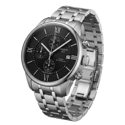 Tissot Chemin Des Tourelles Automatic Chronograph Black Dial Watch | Premium Master Copy