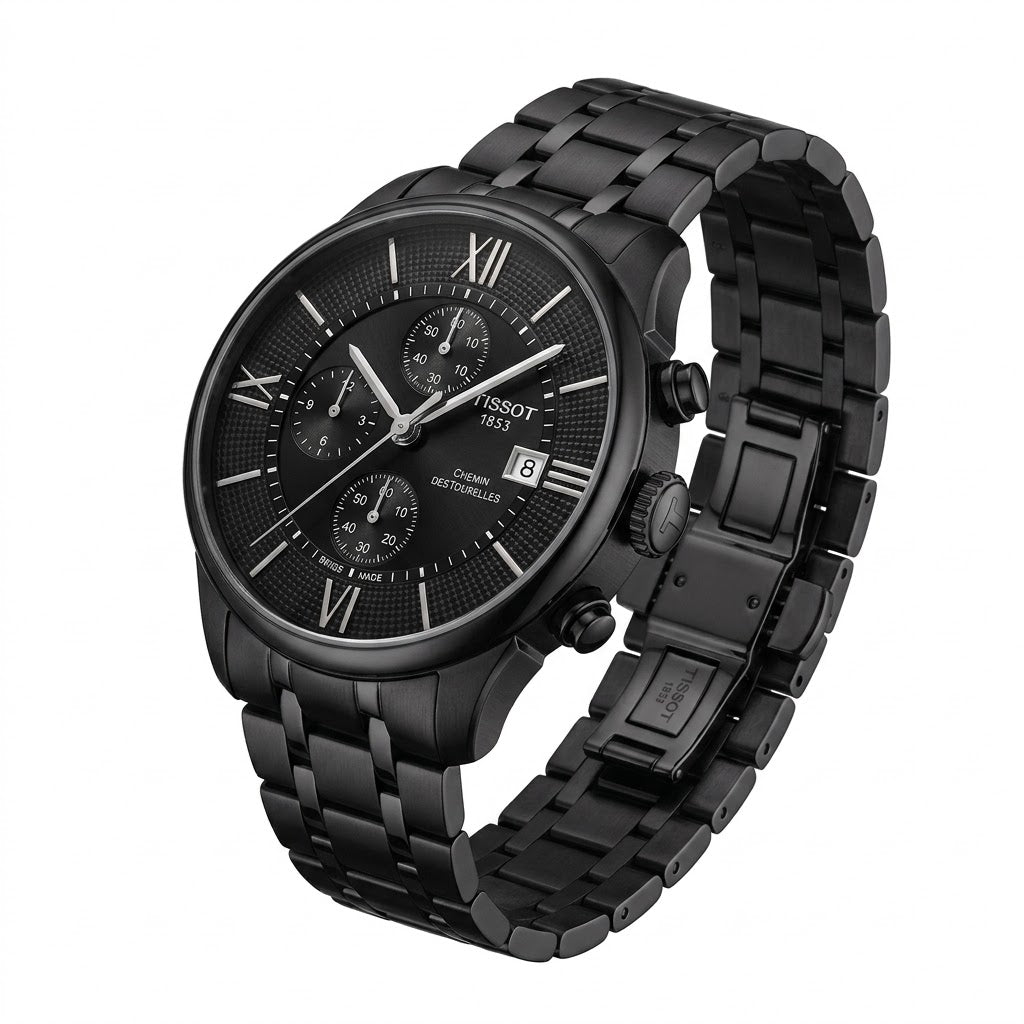 Tissot Chemin Des Tourelles Full Black Watch | Premium Master Copy
