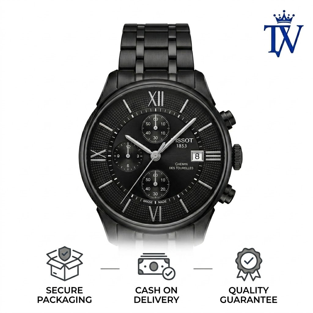 Tissot Chemin Des Tourelles Full Black Watch | Premium Master Copy