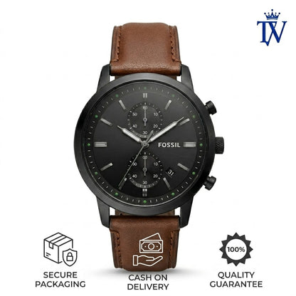 Fossil Townsman FS5437 Chronograph Watch Brown Leather Strap | Premium Master Copy
