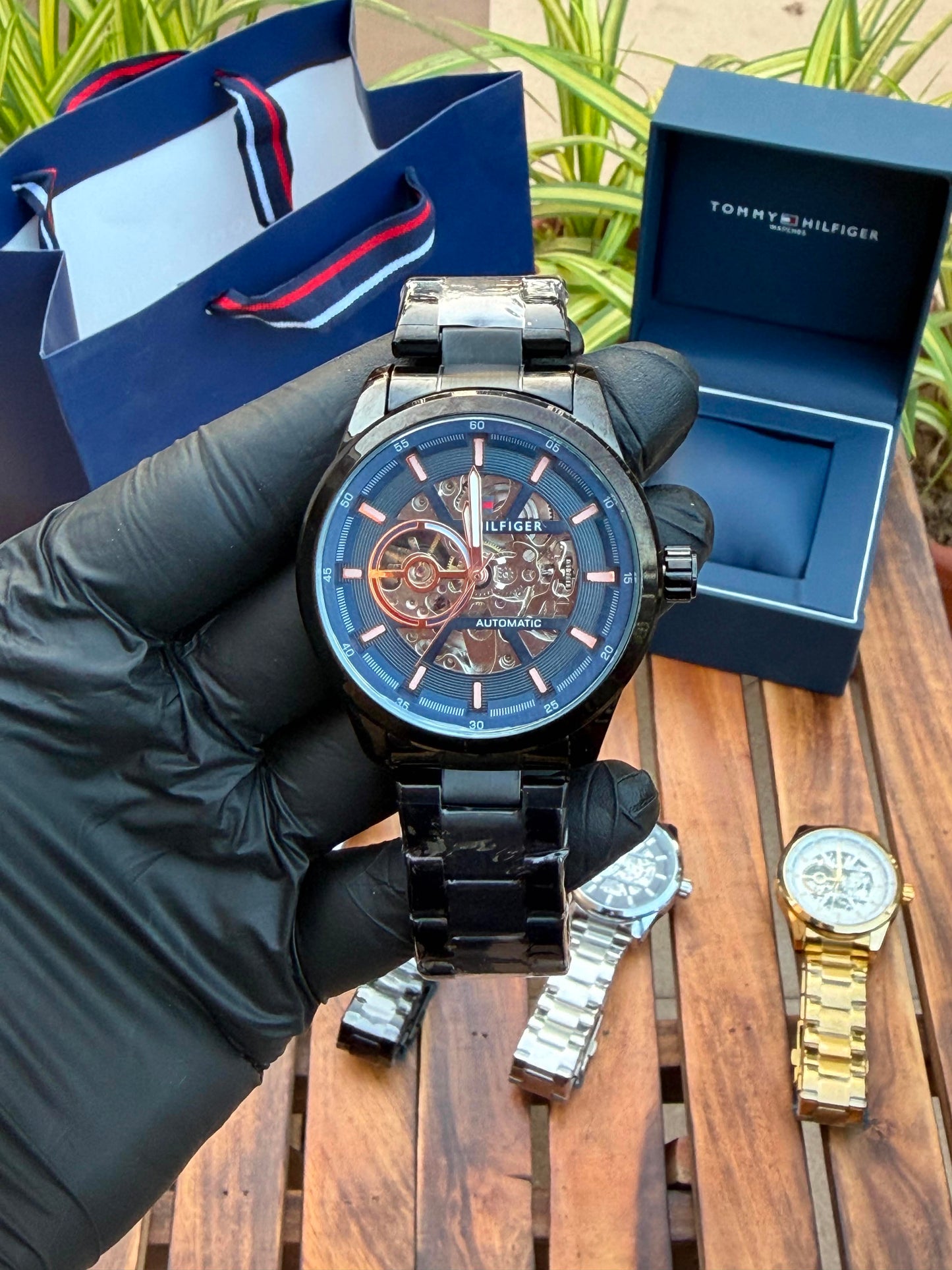 Tommy Hilfiger Henry Skeleton Automatic Watch (Open Back) – Premium Master Copy