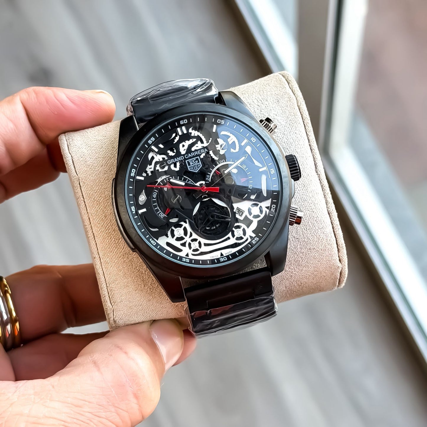 Luxury Full Black Men’s Watch | All-Black Stainless Steel | Premium Sporty Design