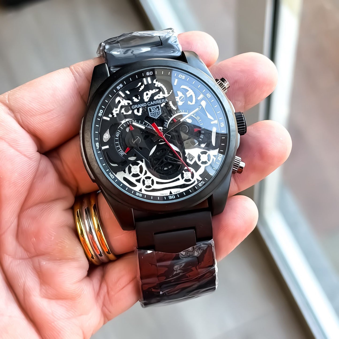 Luxury Full Black Men’s Watch | All-Black Stainless Steel | Premium Sporty Design