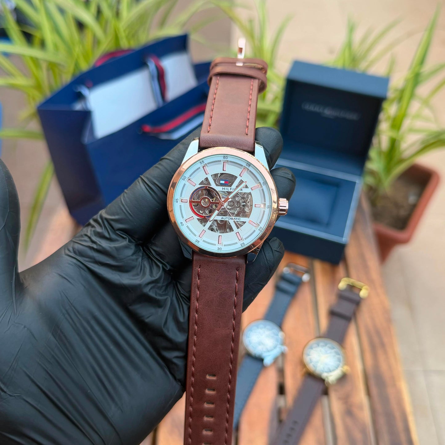 Tommy Hilfiger Henry Skeleton Automatic Watch (Open Back) – Premium Master Copy
