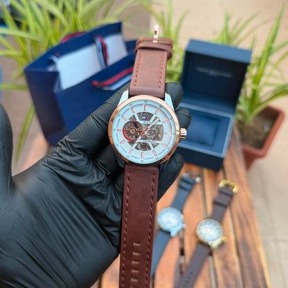 Tommy Hilfiger Henry Skeleton Automatic Watch (Open Back) – Premium Master Copy