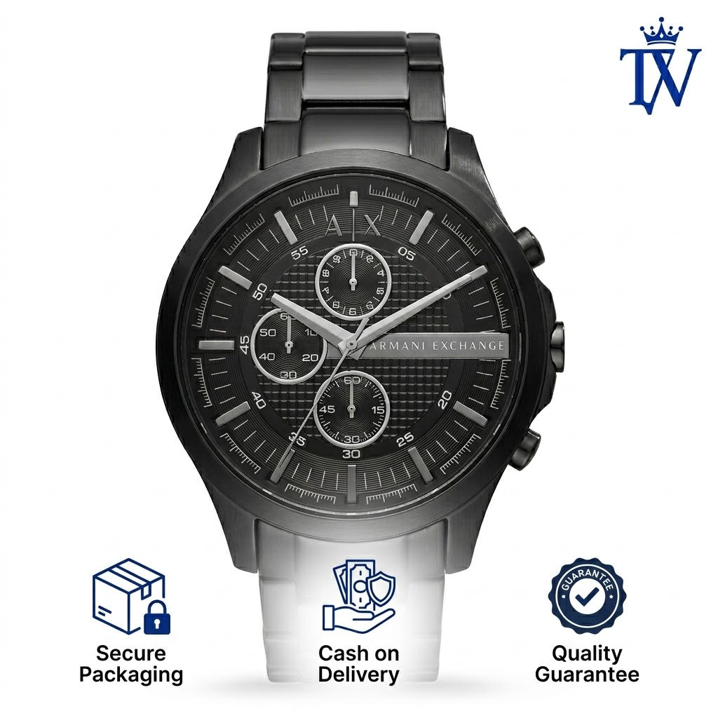 Armani Exchange AX2138 Side Profile with Branded Crown and Pushers