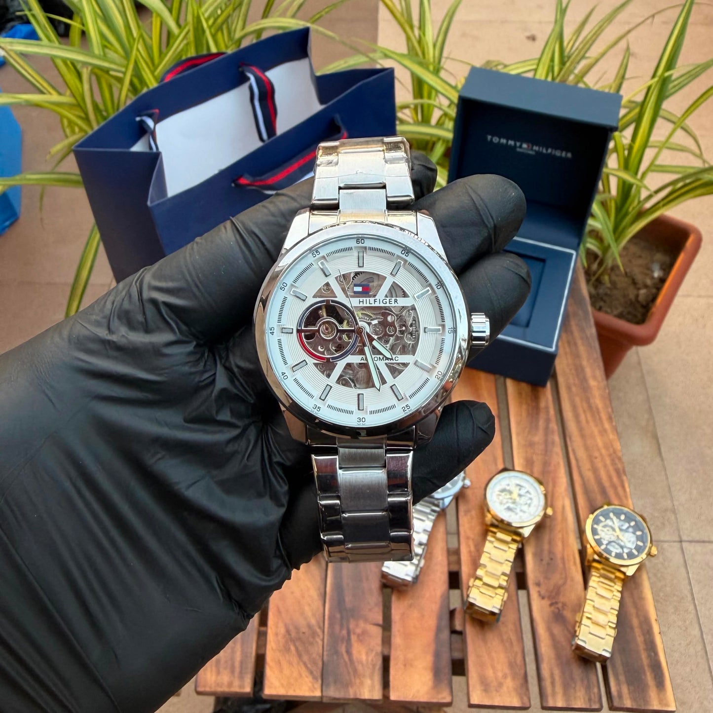 Tommy Hilfiger Henry Skeleton Automatic Watch (Open Back) – Premium Master Copy