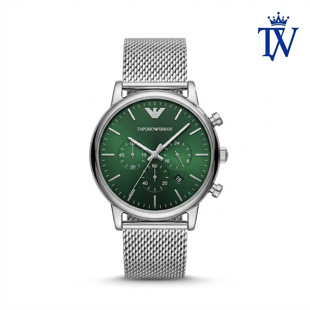 Emporio Armani Silver Stainless Steel Mesh Bracelet
