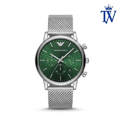 Emporio Armani Silver Stainless Steel Mesh Bracelet