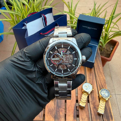 Tommy Hilfiger Henry Skeleton Automatic Watch (Open Back) – Premium Master Copy