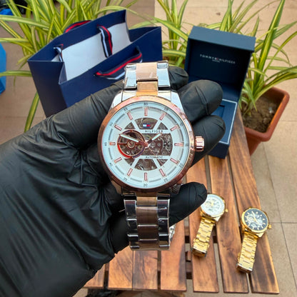 Tommy Hilfiger Henry Skeleton Automatic Watch (Open Back) – Premium Master Copy