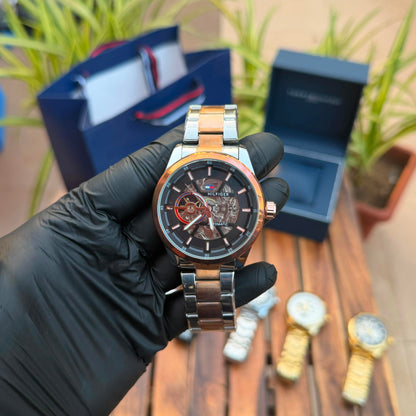 Tommy Hilfiger Henry Skeleton Automatic Watch (Open Back) – Premium Master Copy