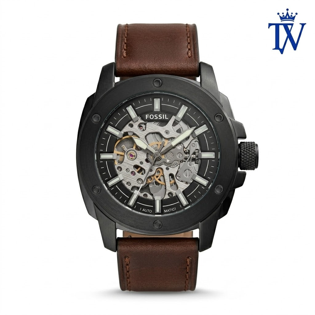 Fossil Automatic Skeleton Dial Men's Watch Front View Master Quality