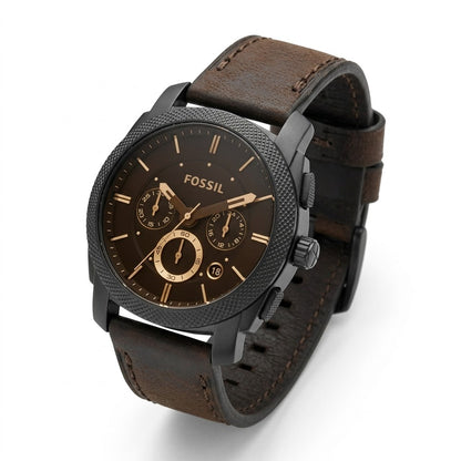 Fossil FS4656 Black Dial Detail showing Working Chronograph Sub-dials