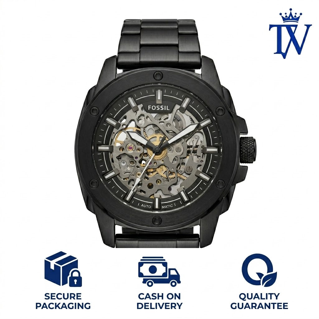 Fossil ME3080 Side Profile with Heavy-Duty Branded Crown Detail